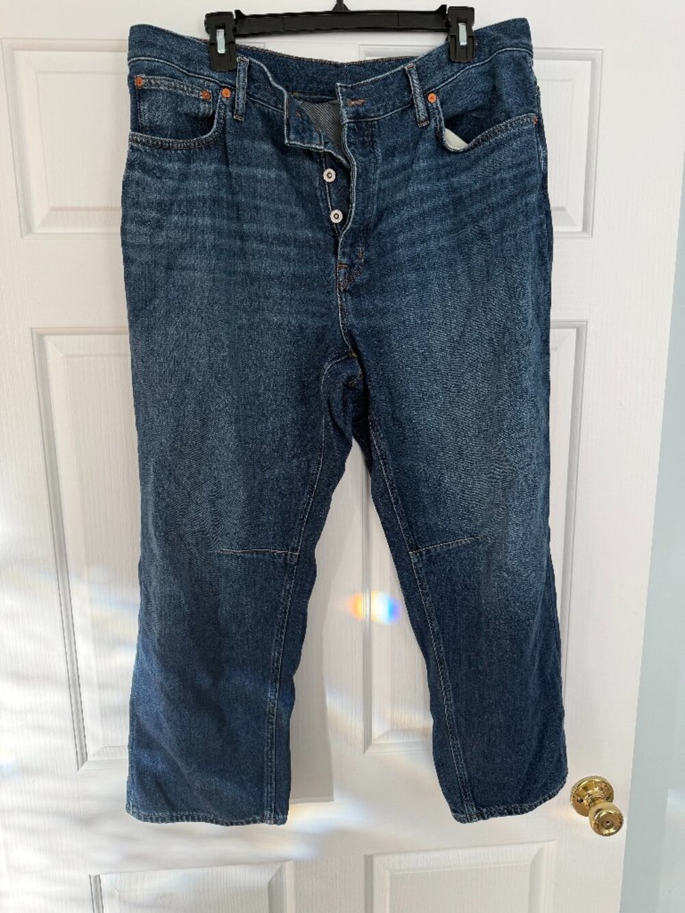 Madewell cropped barrel jeans